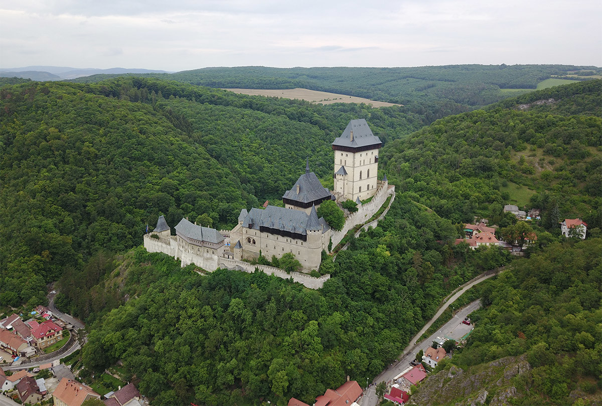 Замок Карлштейн (квадрокоптер)