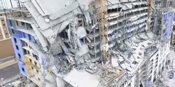 Большая часть отеля Hard Rock в Новом Орлеане рухнула