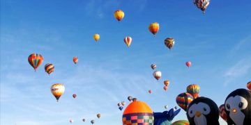 Во время фестиваля воздушных шаров в Альбукерке загорелась корзина летательного аппарата