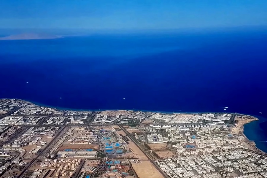 Шарм Эль Шейх вид из самолета