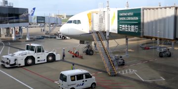 Самолет All Nippon Airways загорелся в воздухе