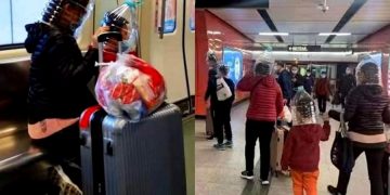 Туристы ходят с бутылками на головах, чтобы не заразиться коронавирусом