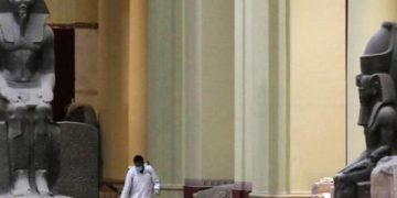 новость 24-03-2020 В Египетском музее Каира прошла дезинфекция залов.
