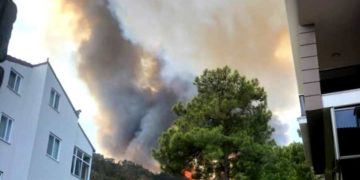 В Мармарисе страшный пожар - туристов эвакуируют