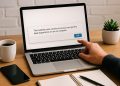 Предупреждение о файлах cookie на экране ноутбука — Роскомнадзор штрафует бизнес за отсутствие политики конфиденциальности на сайтах