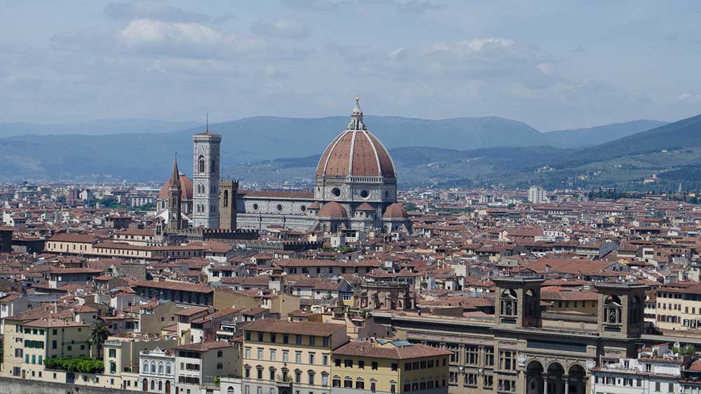 Вид на Флоренцию со смотровой площадки